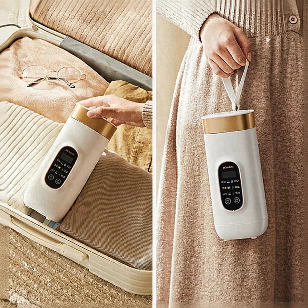 Cană electrică portabilă pentru călătorie, cu menținere la cald