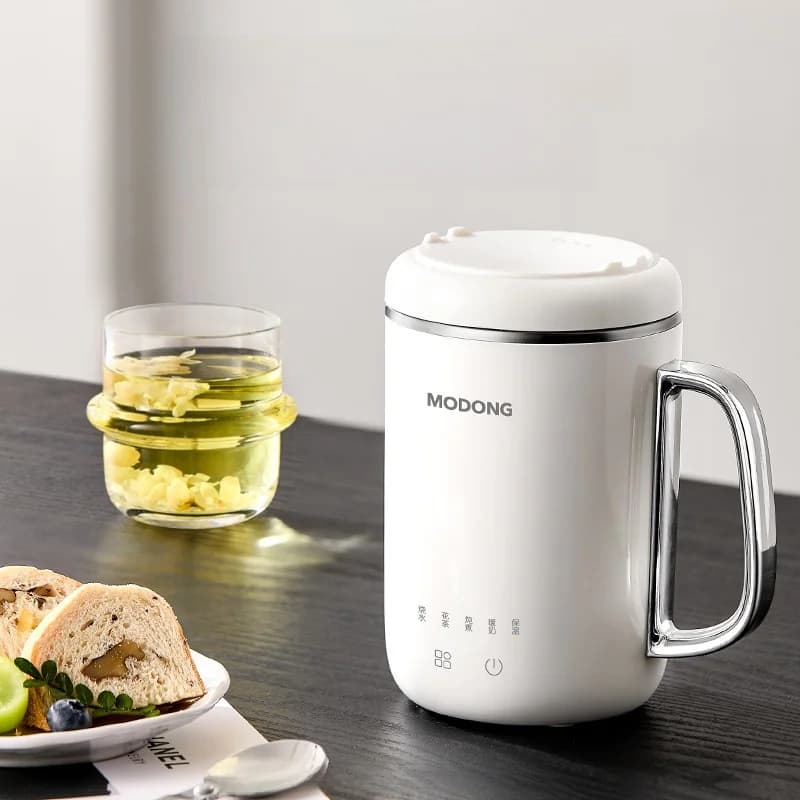 Căniță electrică portabilă pentru fiert, 450ml, 220V, cu filtru și linguriță