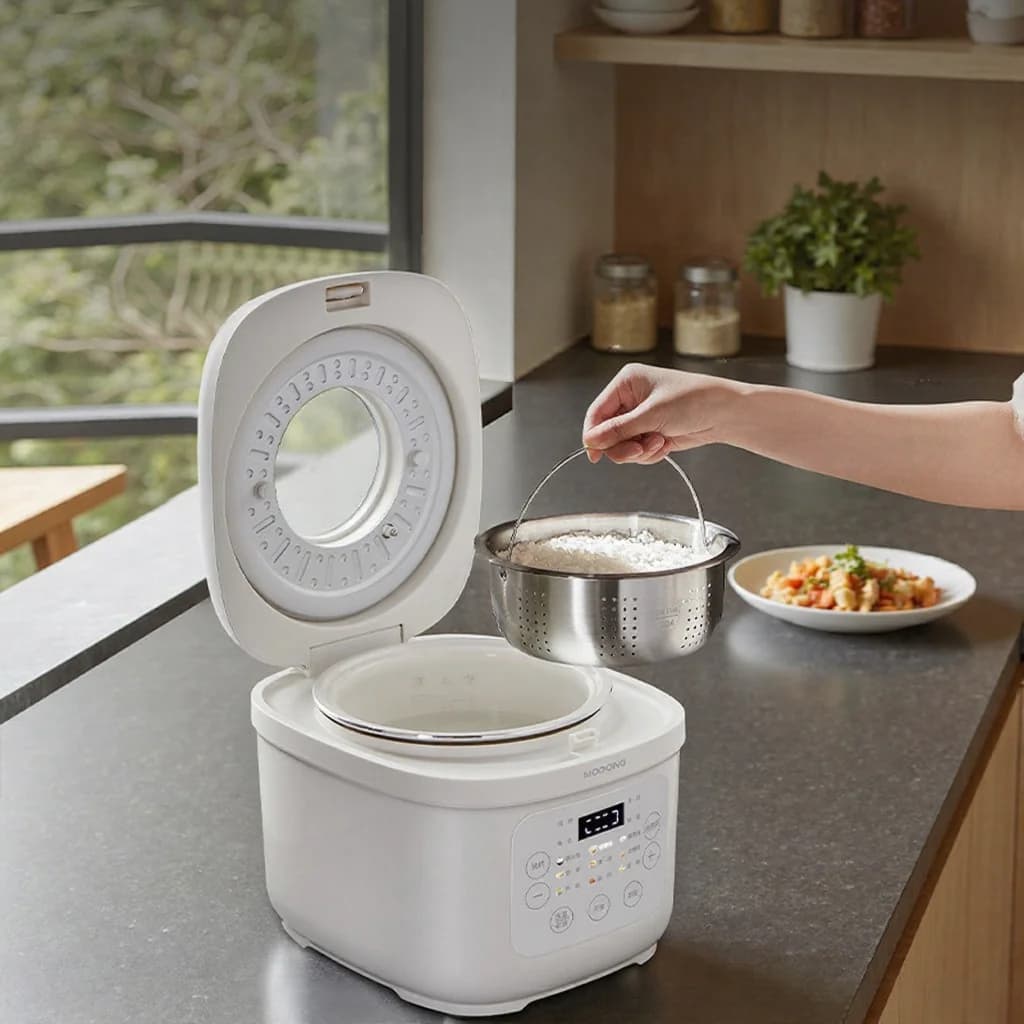 Oală electrică de orez de 3L cu vas interior acoperit cu ceramică