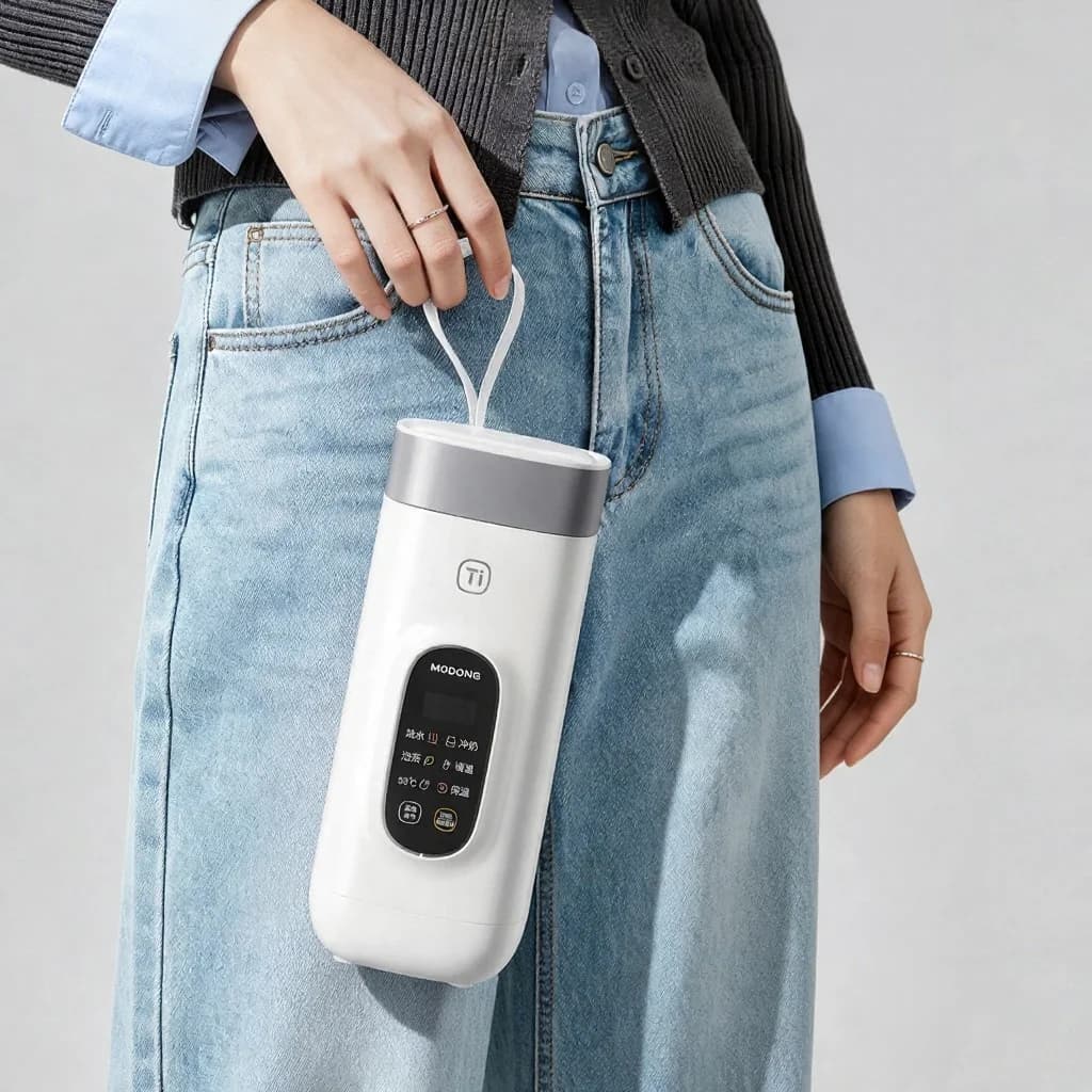 Cană electrică de încălzire a apei din titan pentru călătorii, 650ml, 220V