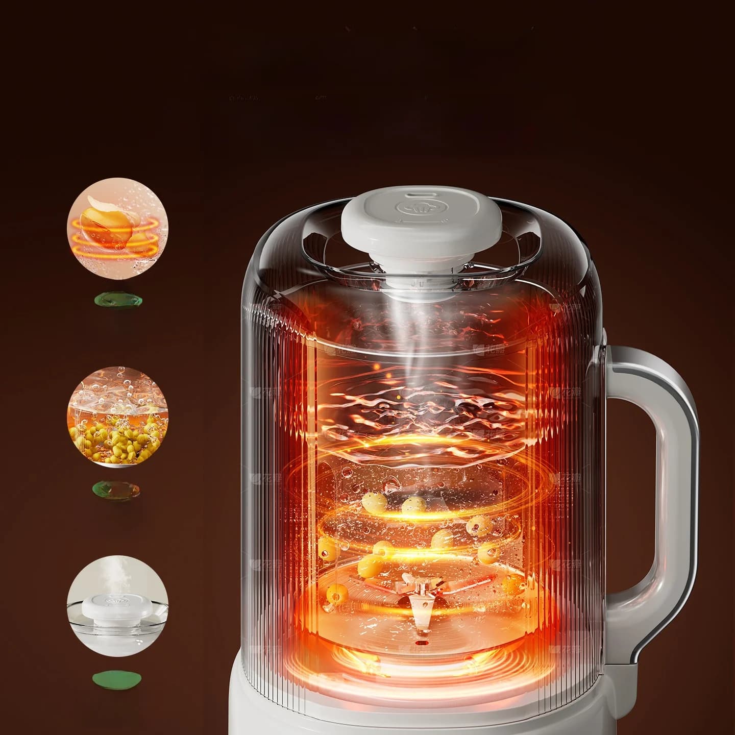 Blender încălzitor pentru lapte de soia cu autocurățare 800W
