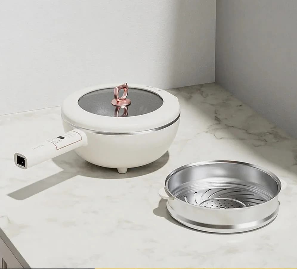 Oală electrică de gătit din oțel inoxidabil 6L, control tactil, 220V