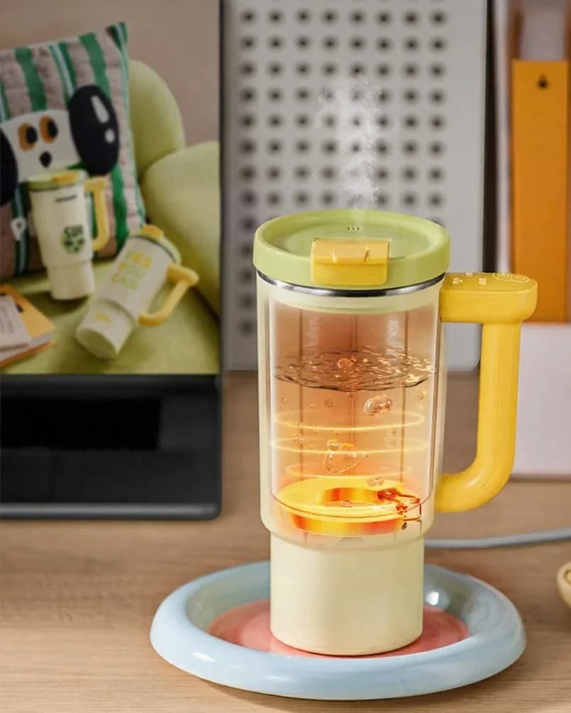 Cană electrică portabilă de încălzire cu interior din oțel inoxidabil de 680ml