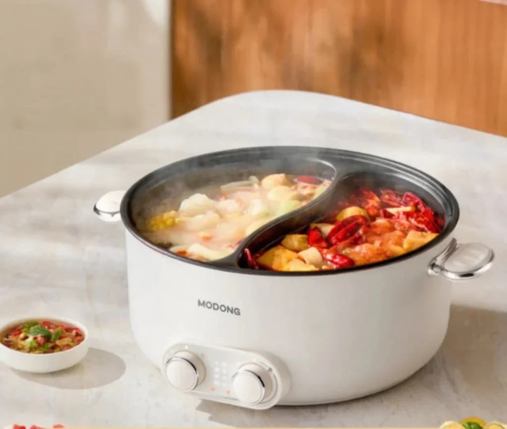 Oală electrică dublă zonă 6L cu control independent al temperaturii