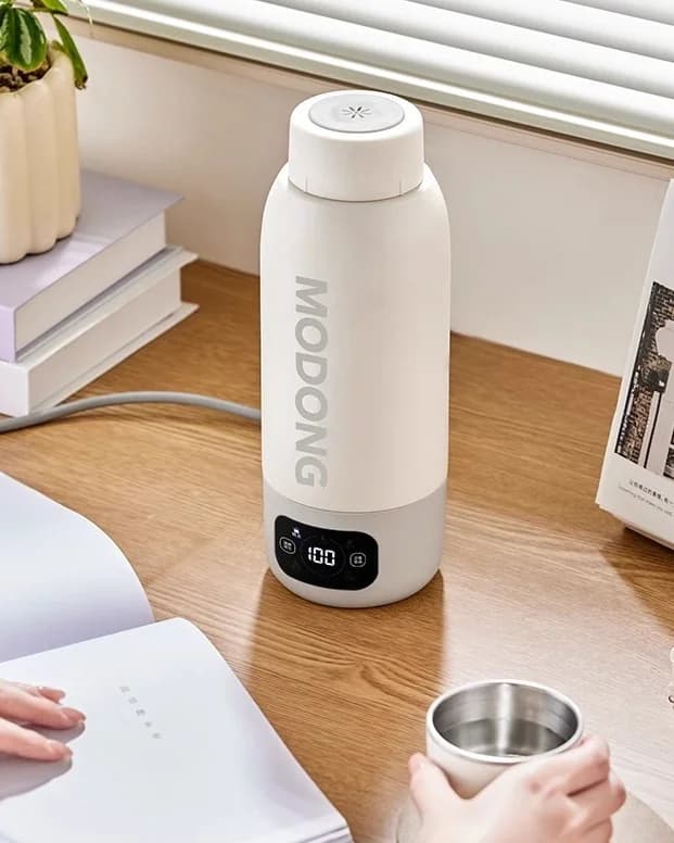 Cană electrică de voiaj 600ml, căptușeală din oțel inoxidabil 316
