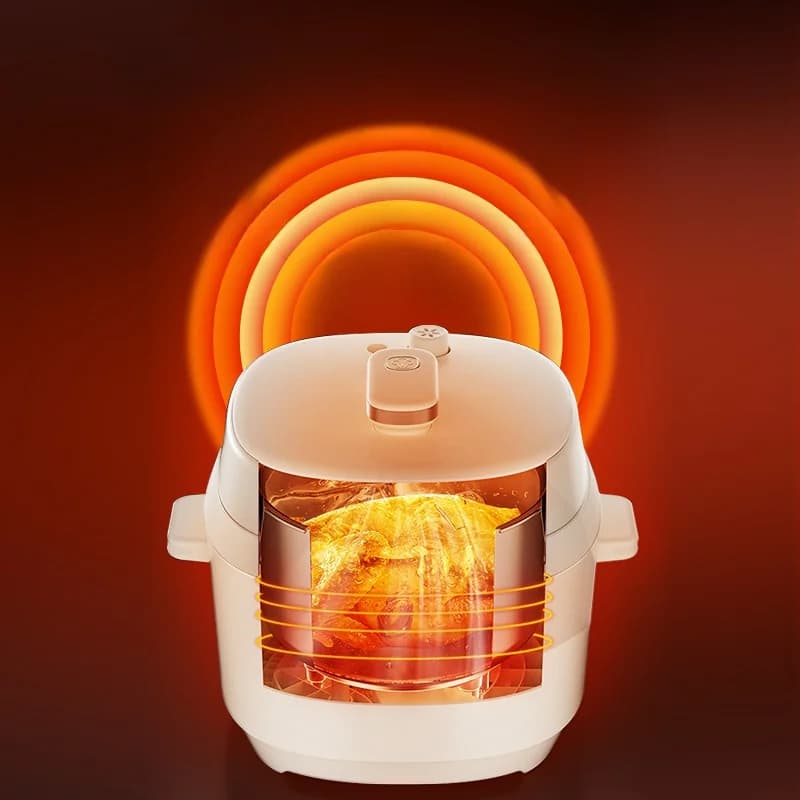 Aragaz electric sub presiune de 5L cu două oale interioare, 900W