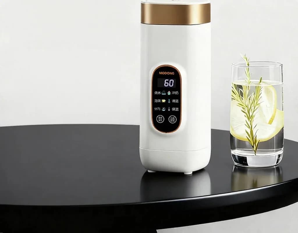 Cană portabilă electrică de încălzire cu control al temperaturii