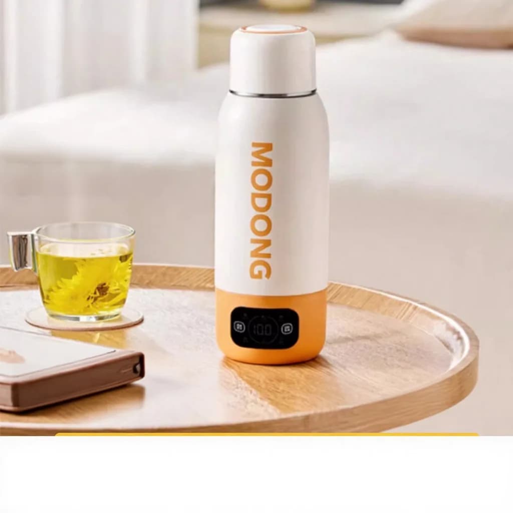 Cană portabilă electrică de călătorie, 600ml, căptușeală din oțel inoxidabil 316