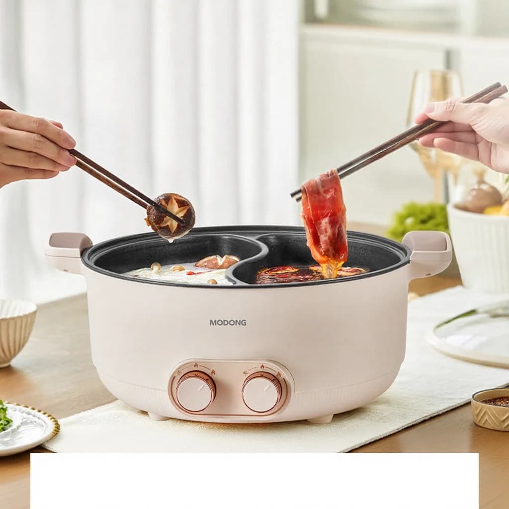 Oală electrică cu două fețe, 8L, pentru casă și cămin