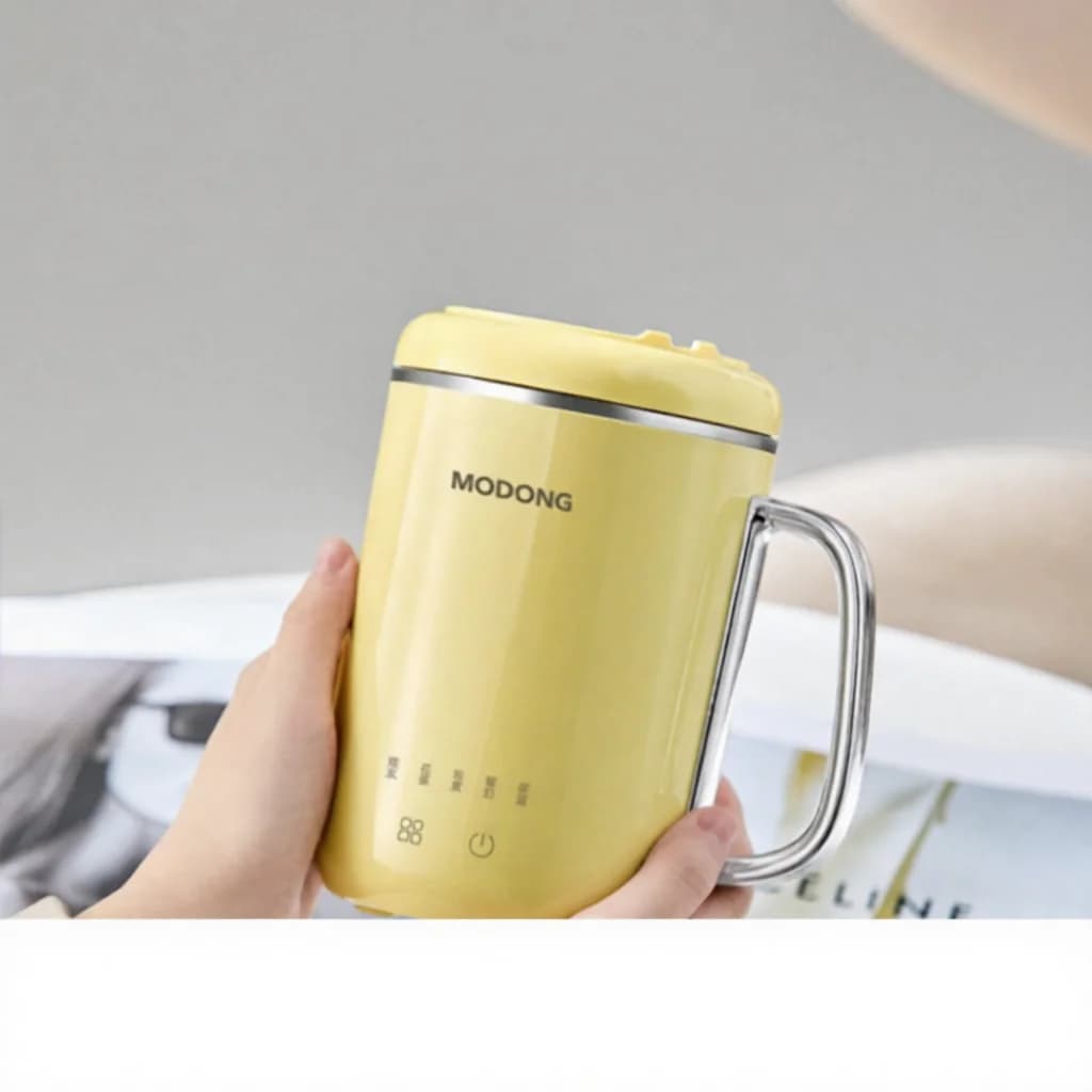 Căniță electrică de tocană portabilă 450ml 220V cu filtru și lingură