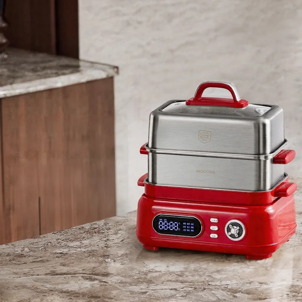 Aburitor electric din oțel inoxidabil cu 3 niveluri 18L 220V 1500W
