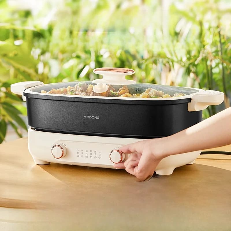 Oală electrică divizată 7L cu control independent al temperaturii pe două zone
