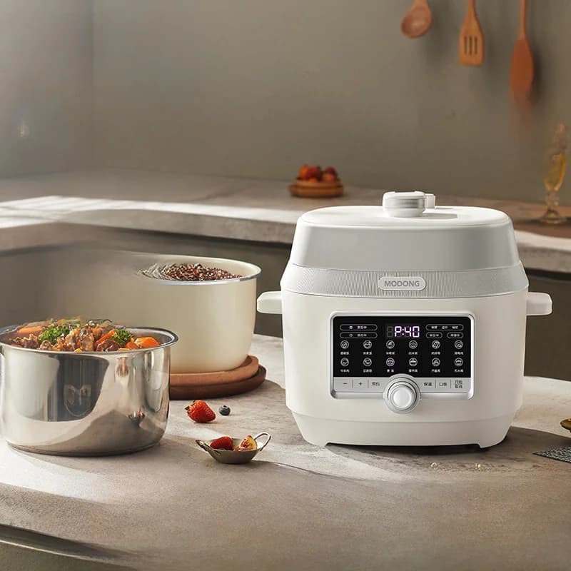 Aragaz electric sub presiune de 5L cu două oale interioare, 900W