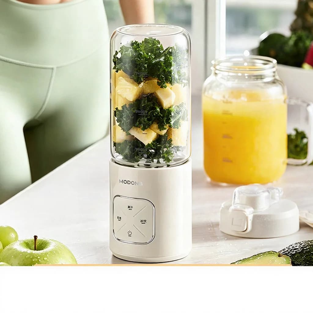 Ceașcă blender portabilă fără fir cu zdrobire de gheață și două cupe