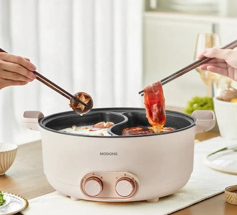 Oală electrică cu două fețe, 8L, pentru casă și cămin