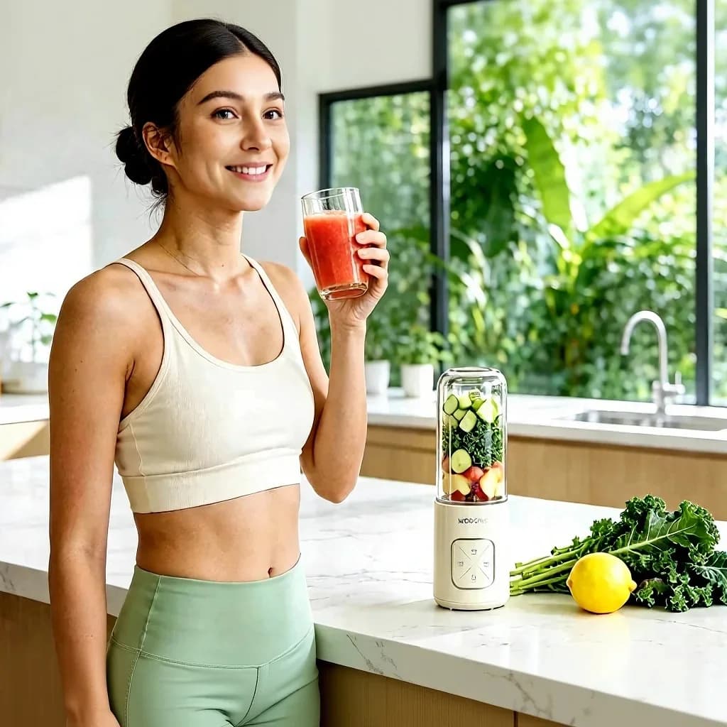 Blender portabil wireless tip cană pentru suc și smoothie-uri