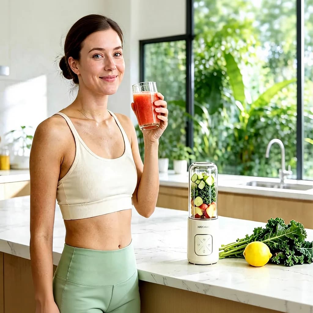 Ceașcă blender portabilă fără fir cu zdrobire de gheață și două cupe