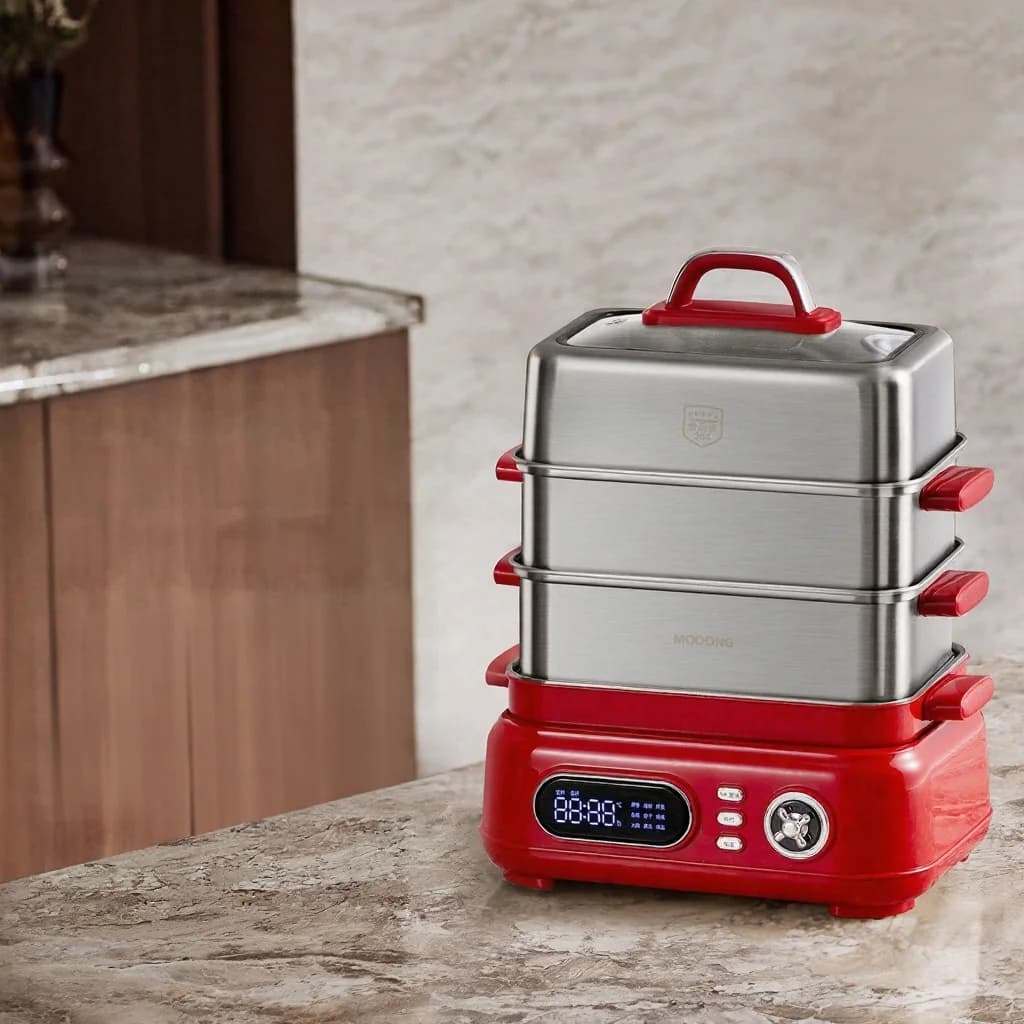 Aburitor electric din oțel inoxidabil cu 3 niveluri 18L 220V 1500W