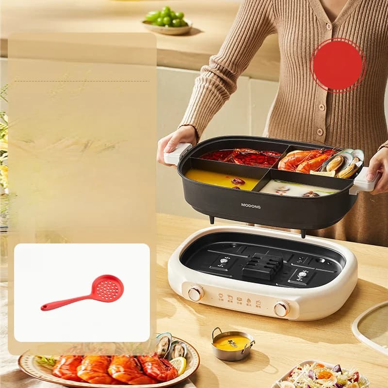 Oală electrică divizată 7L cu control dublu al temperaturii