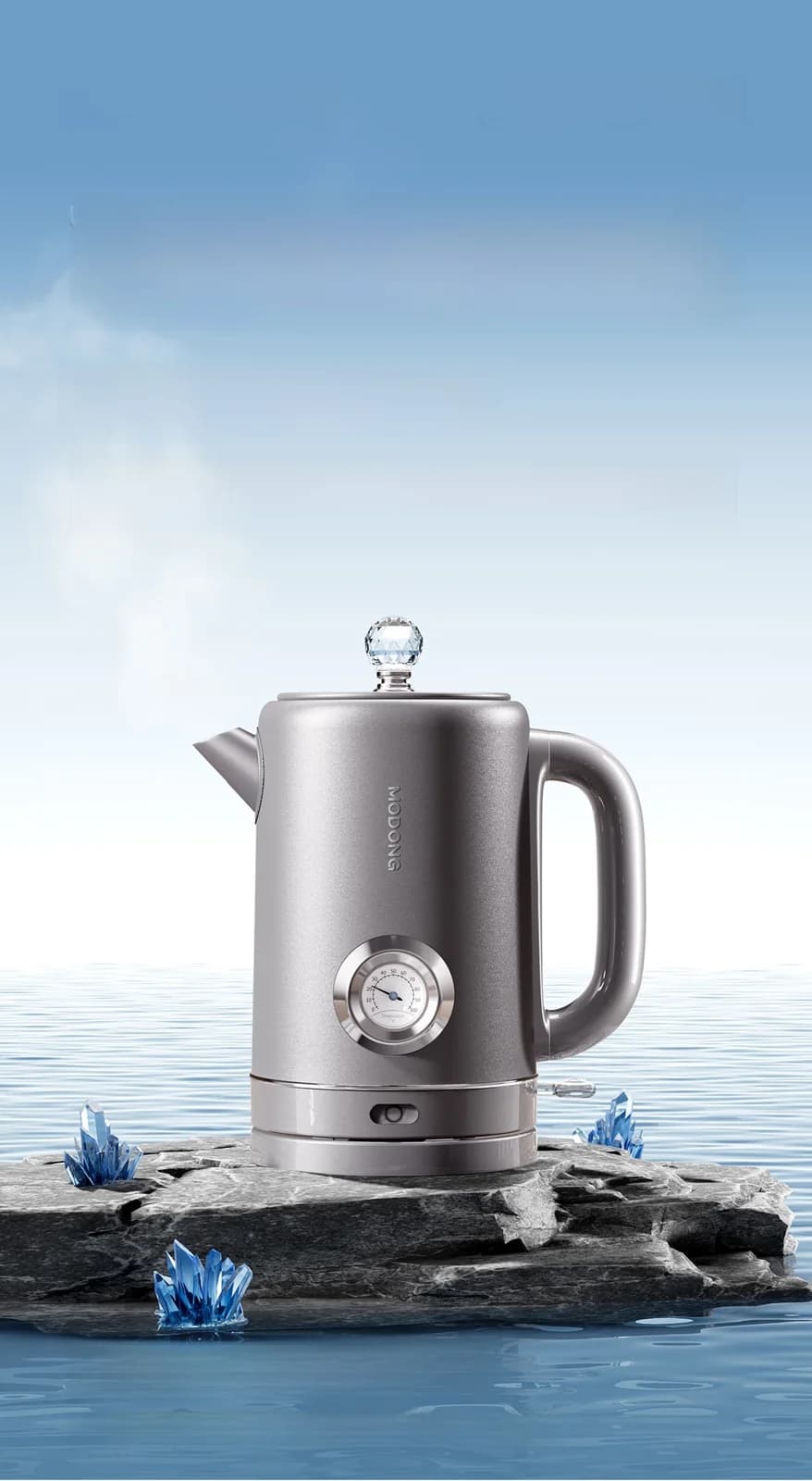 Fierbător electric din titan pur cu afișaj al temperaturii 1.8L
