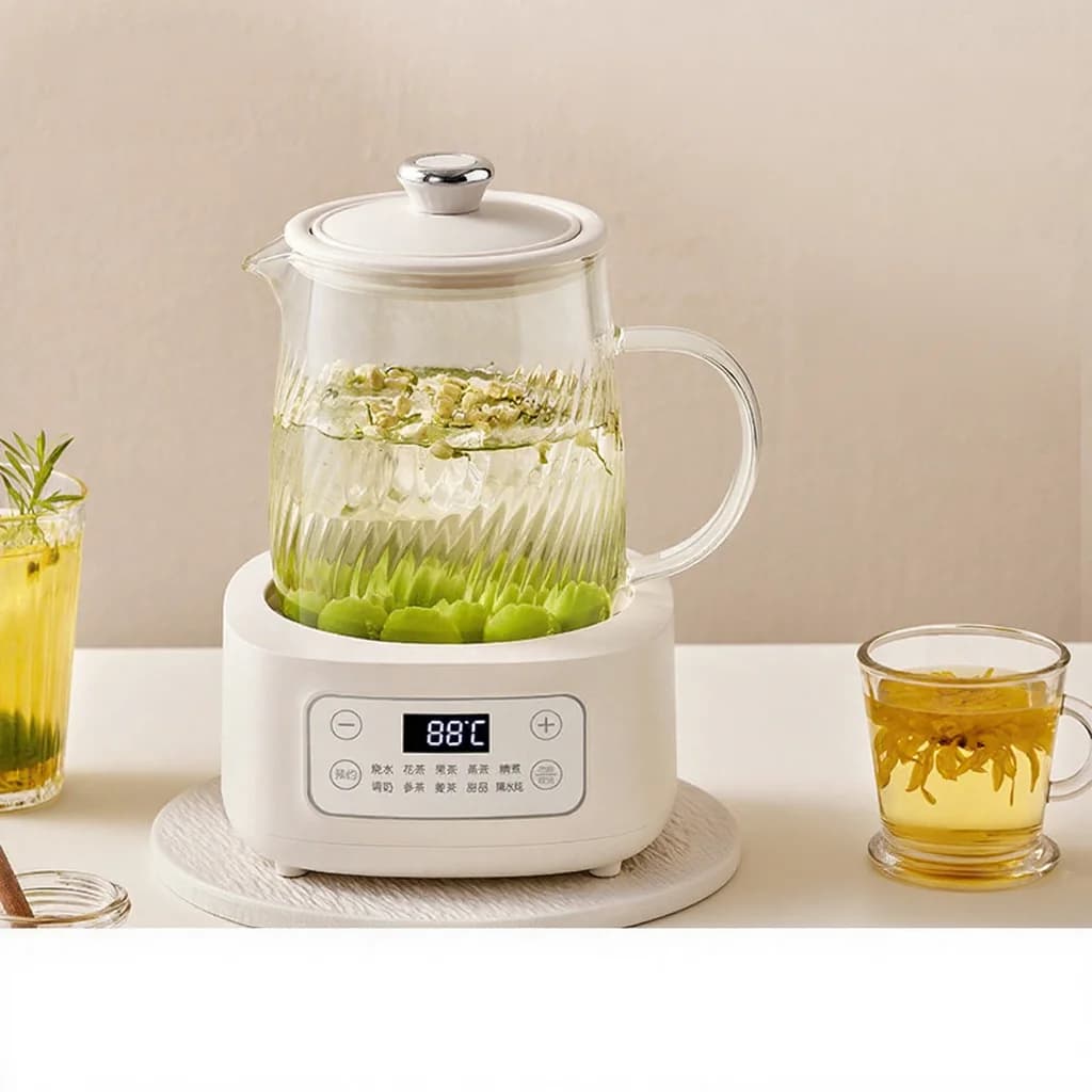 Oală electrică din sticlă 1-1.5L cu control tactil pentru ceai