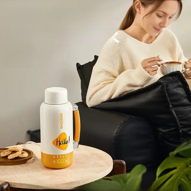 Ceașcă fierbător electric portabil pentru mașină și priză, 1L, oțel inoxidabil 316