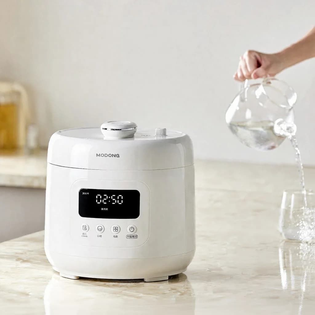 Oală sub presiune electrică 4L cu inserție ceramică, 800W, Timer 17-24H