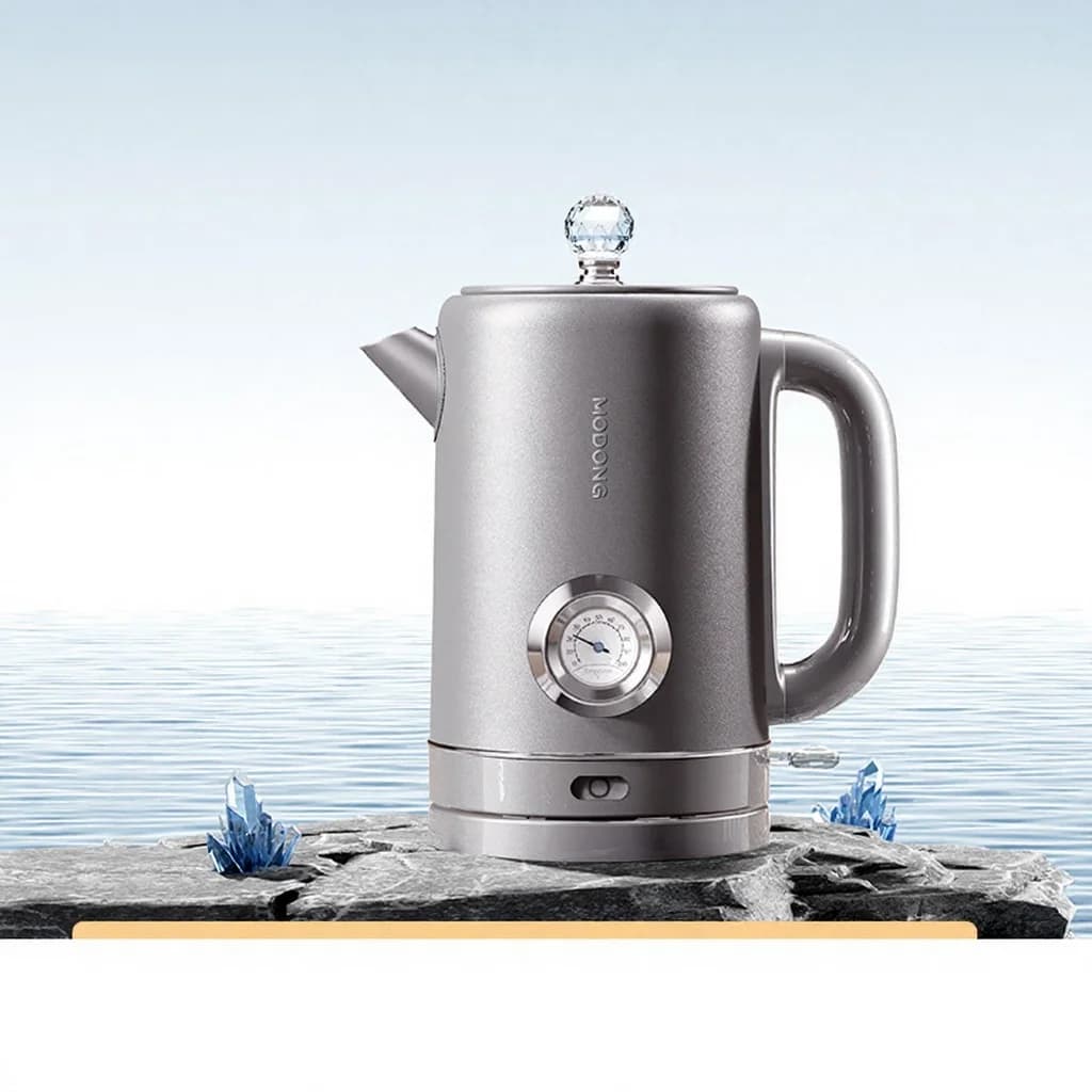 Fierbător electric din titan pur, 1.8L, cu afișaj temperatură