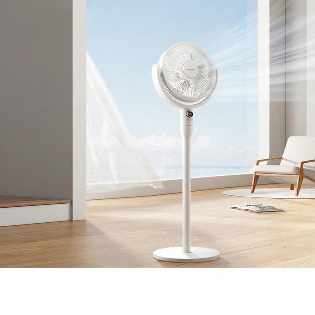 Ventilator de circulație a aerului de masă cu control vocal și oscilație