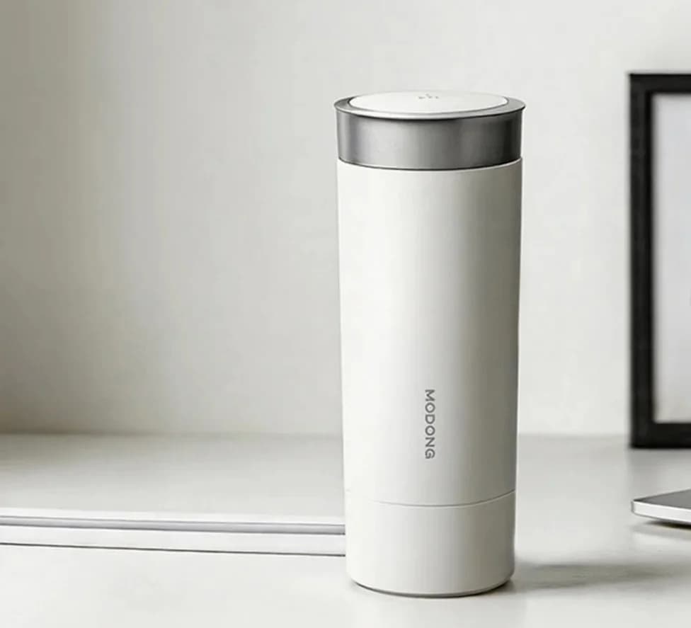 Cană electrică portabilă pentru încălzirea apei 350ml, oțel inoxidabil 316L