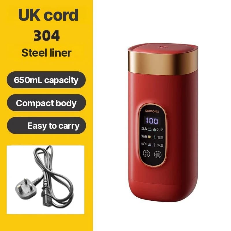 Cană electrică portabilă de încălzire 650ml cu căptușeală 304 sau 316