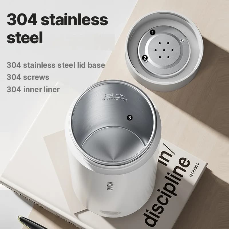 Cană electrică portabilă pentru încălzire, oțel inoxidabil 304 300ml 220V