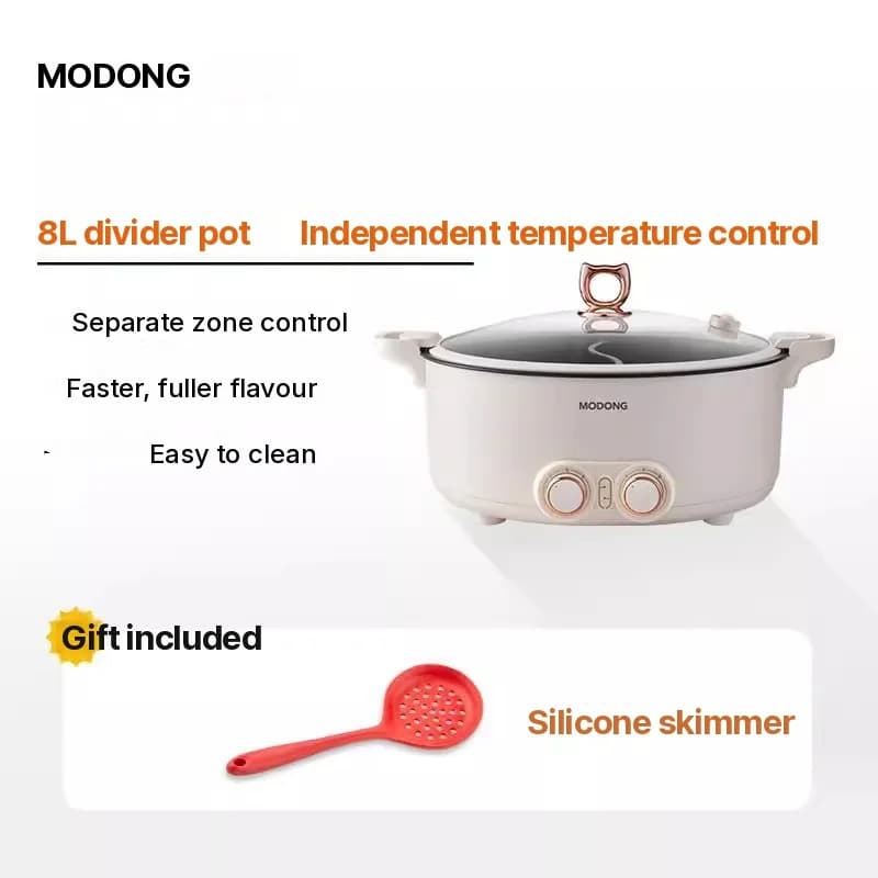 Oală electrică cu compartiment despărțitor 6L-8L, 220V, 5-6 persoane
