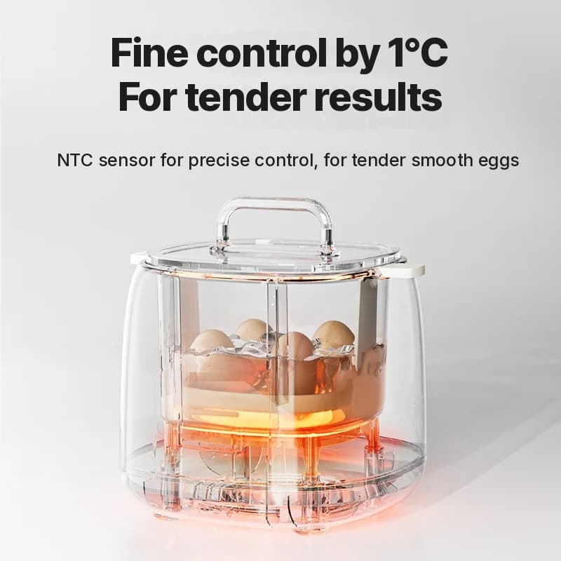 Fierbător electric de ouă 4-6 ouă cu bol pentru cremă de ouă