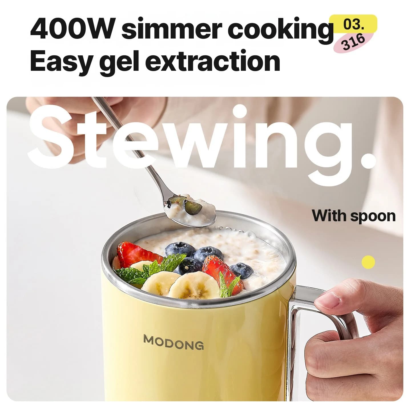 Cupă mini pentru terci electrică 1L, sub 220V, control tactil