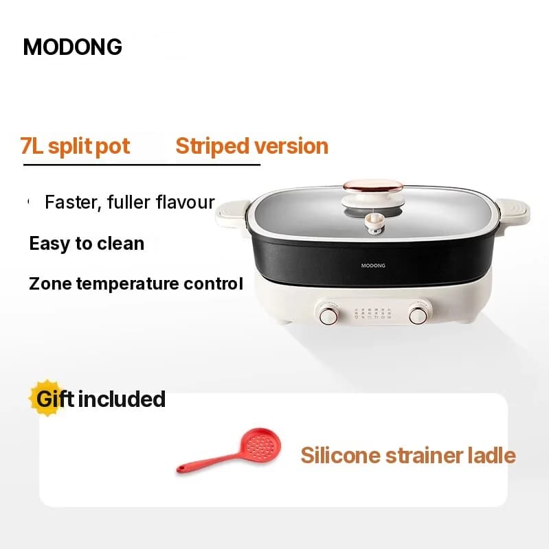 Oală electrică fierbinte 7L cu separator sau patru compartimente, 220V, oală divizată