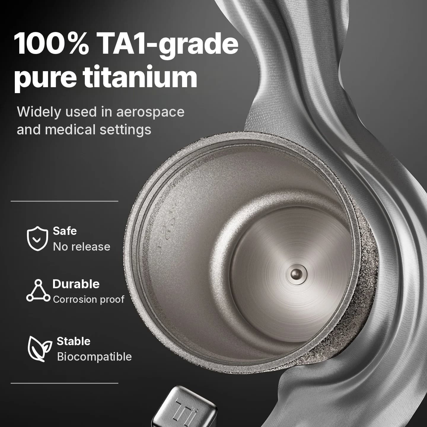 Cană electrică de călătorie din titan 400ml cu afișaj temperatură