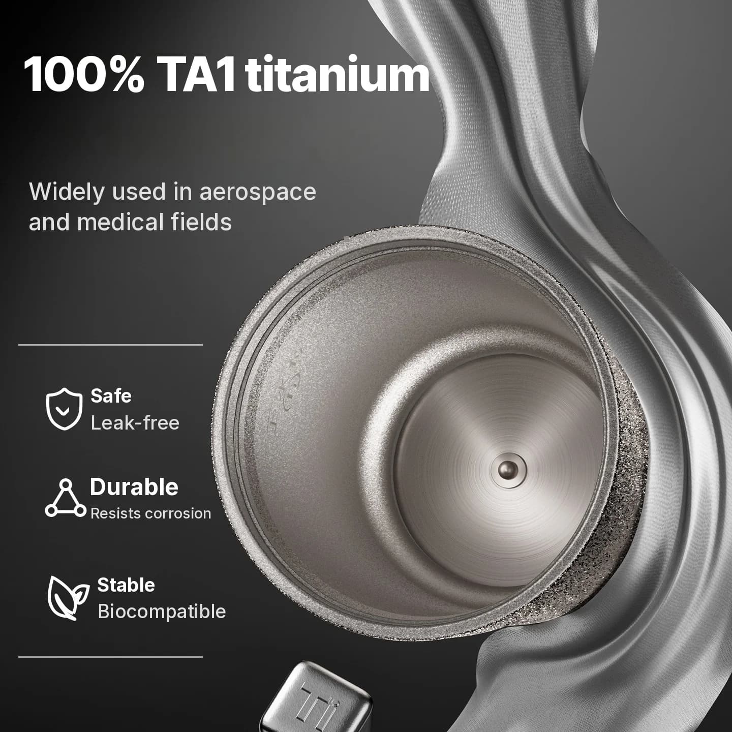 Cană electrică portabilă din titan 400ml, afișaj temperatură