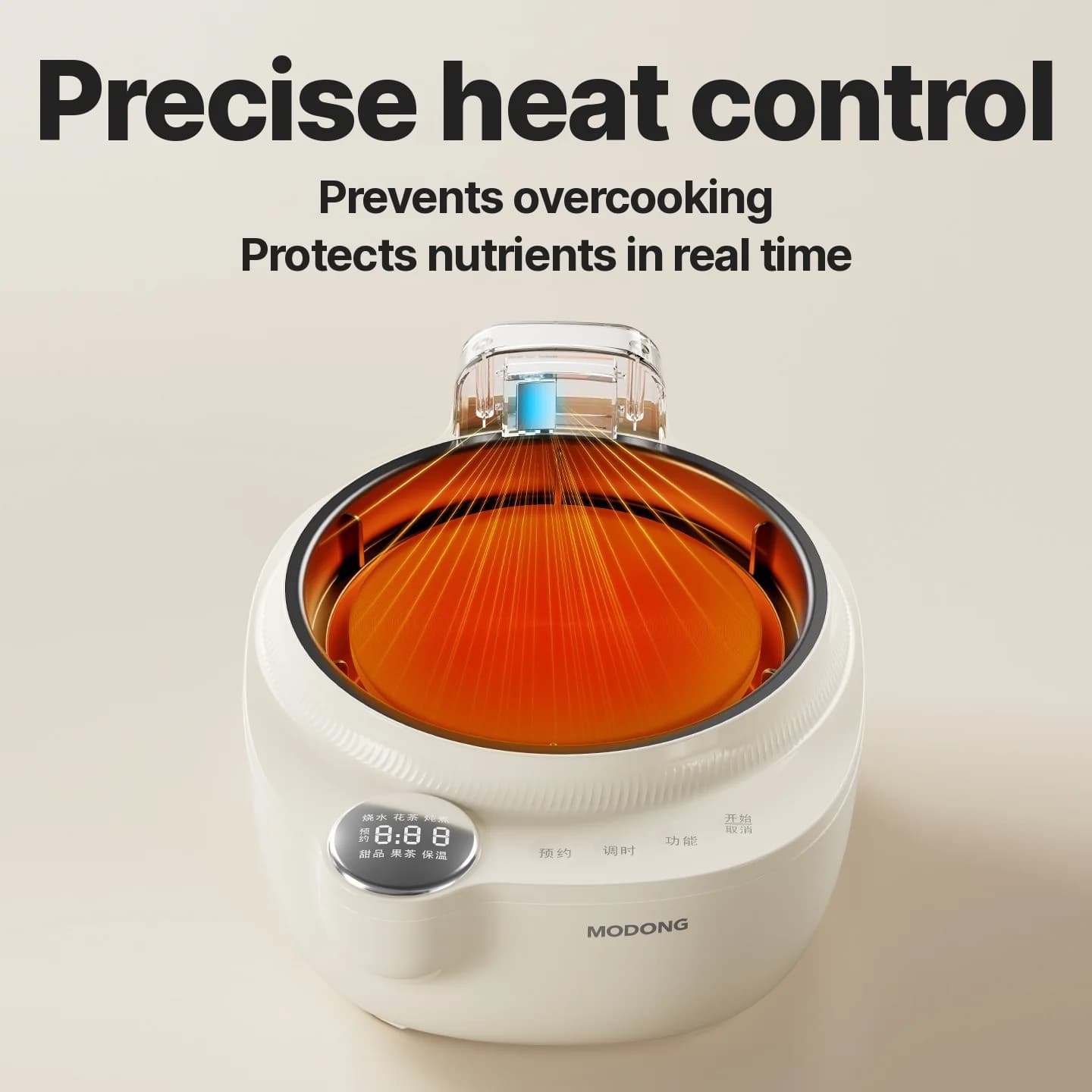 Oală electrică din sticlă pentru sănătate cu control al temperaturii și aburitor pentru ceai