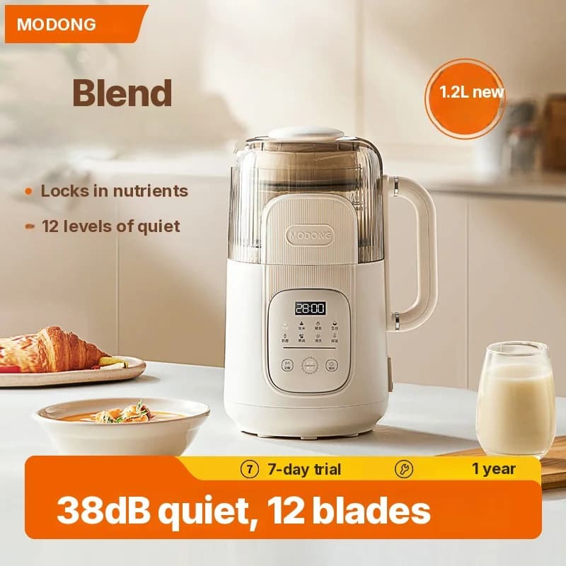 Blender încălzit de 1.2L cu control tactil, corp din sticlă