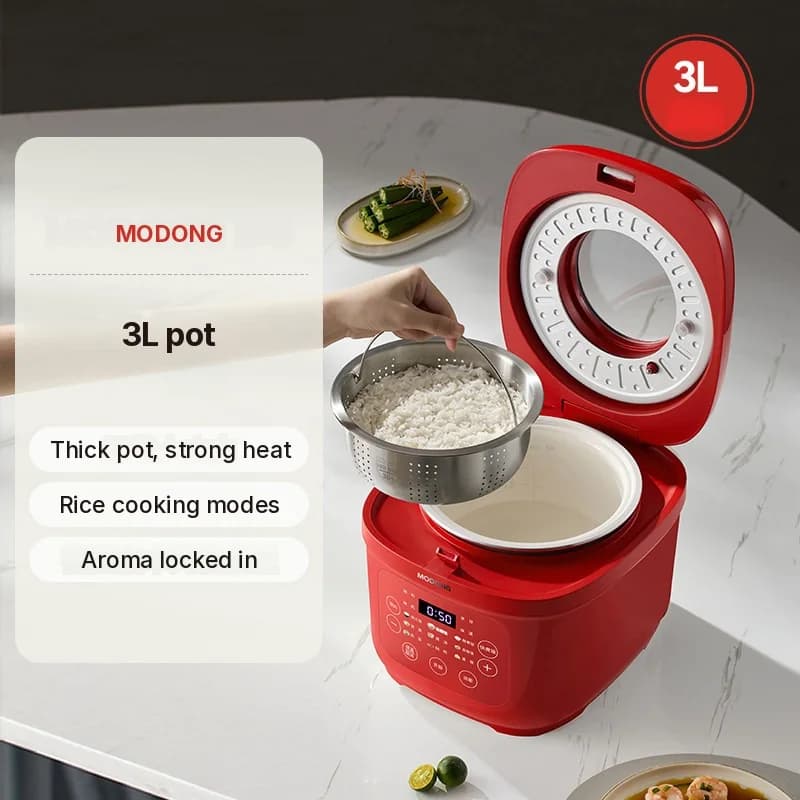 Oală electrică de gătit orez 3L cu vas interior ceramic, 600W