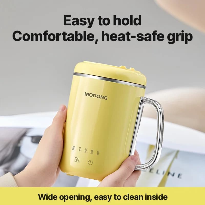 Cupă electrică portabilă pentru fiert 450ml 220V cu filtru și lingură