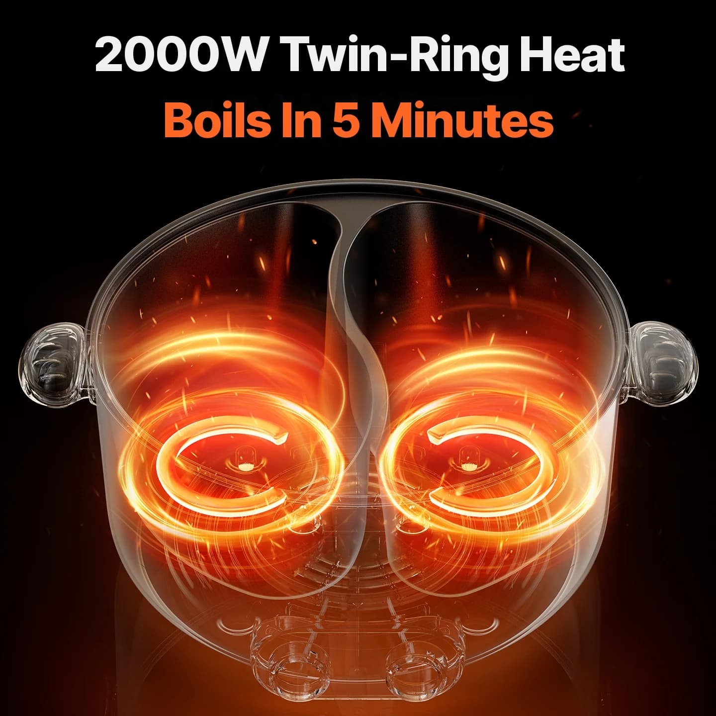 Oală electrică 6L cu două zone de gătit și control independent al temperaturii