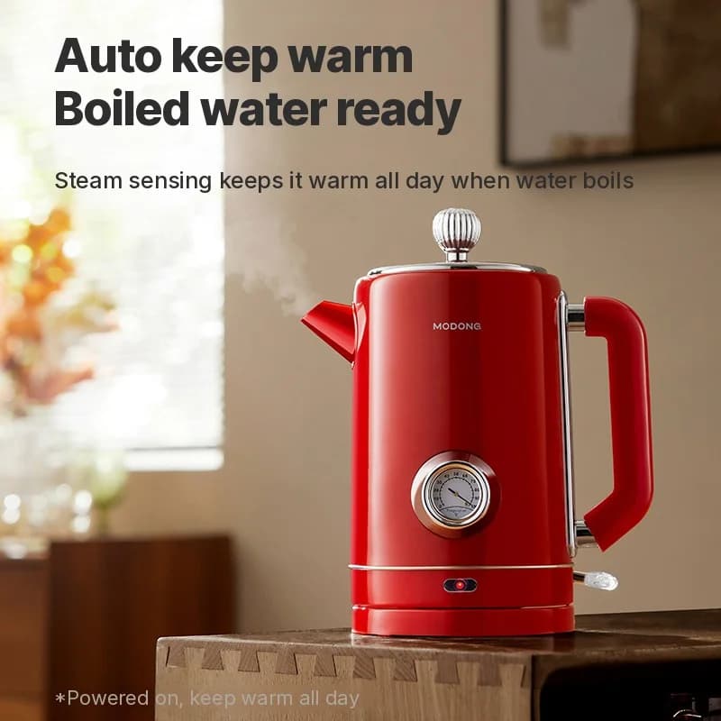 Fierbător electric din oțel inoxidabil 304 1.8L, menținere la cald, 1500W