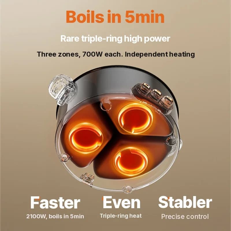 Oală electrică pentru hot pot cu divizor, 6L-8L, 220V, 5-6 persoane