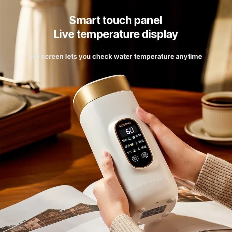 Cană electrică portabilă cu control al temperaturii