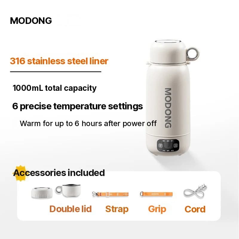 Cană fierbător electric portabilă de călătorie 1L din oțel inoxidabil 304 sau 316