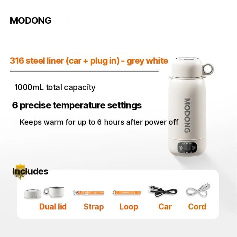 Cană fierbător electric portabilă de călătorie 1L din oțel inoxidabil 304 sau 316