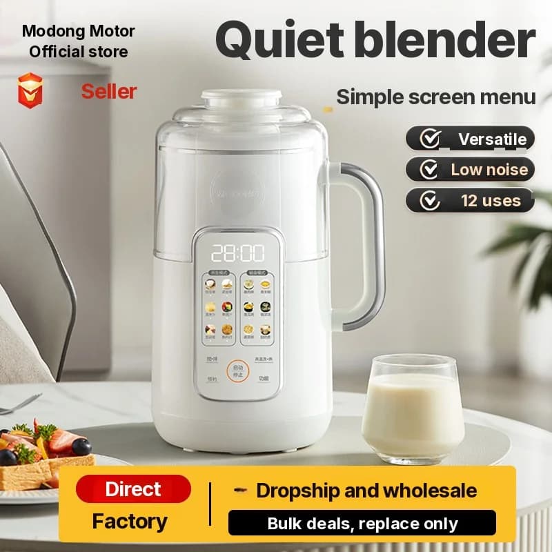 Blender cu încălzire, capacitate 1.2L, control tactil, oțel inoxidabil