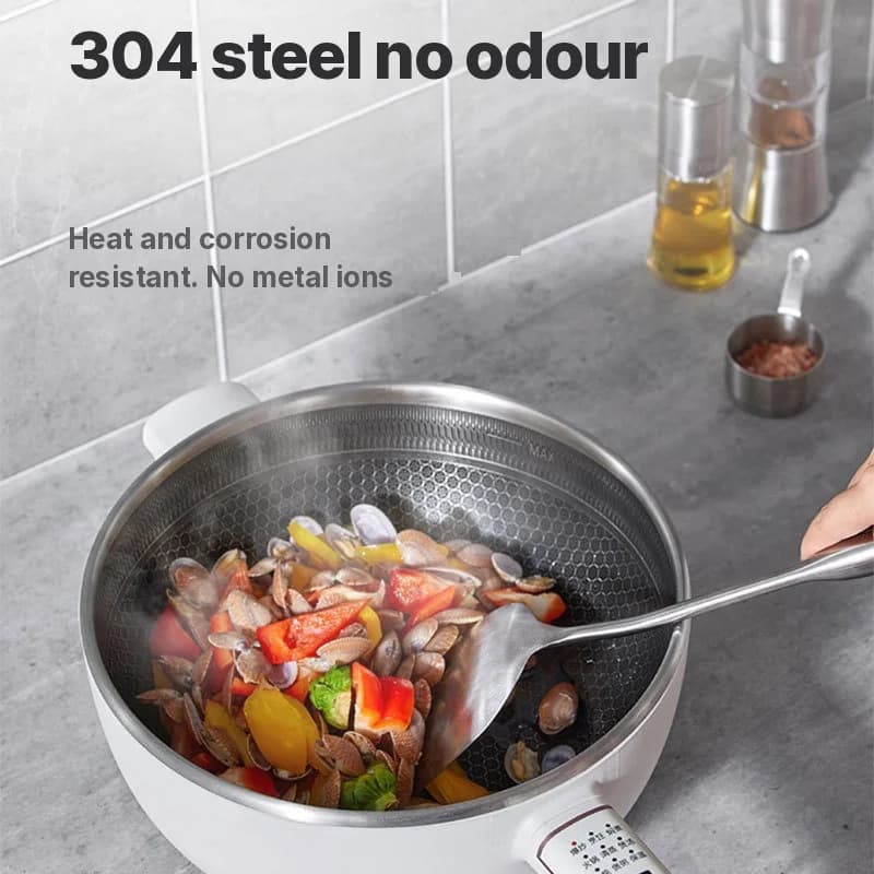 Oală electrică de gătit din oțel inoxidabil 6L, control tactil, 220V